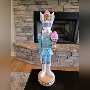 Charming Bunny Nutcracker Decor-NWT